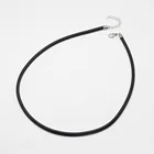 Wire Necklace Wholesale Wax Wire Cord Necklace Stainless Steel Clasp 2mm Diameter Leather Necklace Cord