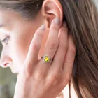 Crystal 14k Gold Crystal 14K White Gold Plated Birthstone Rings | Rings For Women