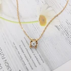 Gold Necklace Gold Luxury Real Gold Jewelry 18K Pure Gold Necklace Natural Diamond Illusion Setting