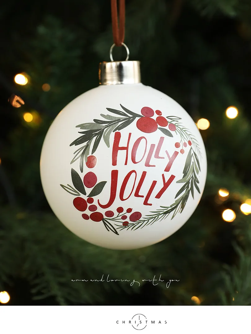 product vintage neutral hanging baubles glass christmas balls christmas ball tree ornaments for winter holiday xmas tree decor-10