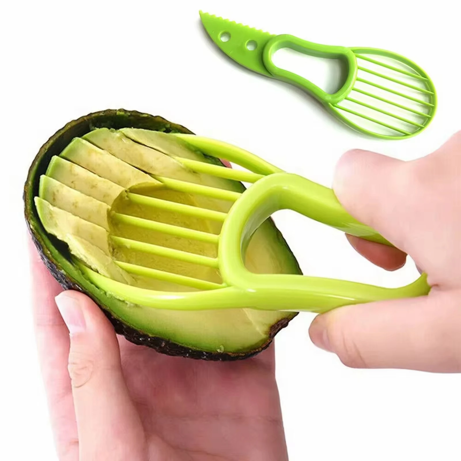 Kitchen Accessories Fruit Tools Avocado Cutter Peeler 3 in 1 Avocado Slicer