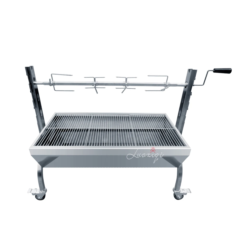 product modern portable stainless steel bbq grill machine for charcoal and wood burning camping party use-19