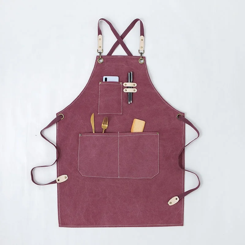 Tool Work Denim Salon Aprons For Kitchen Garden Durable Hairdressers Jeans Barber Shop Tool Apron with pocket