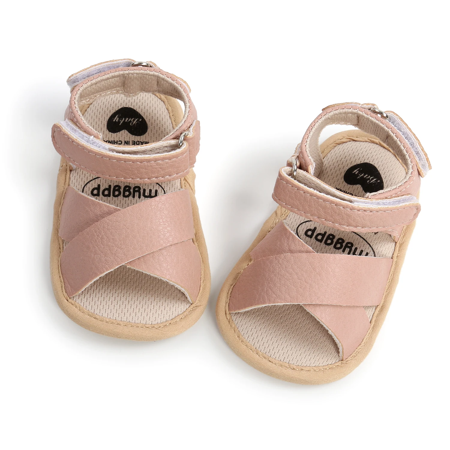 Hot selling Rubber sole footgrip fashion lovely baby girl sandals&slippers infant Baby shoes for summer wearing