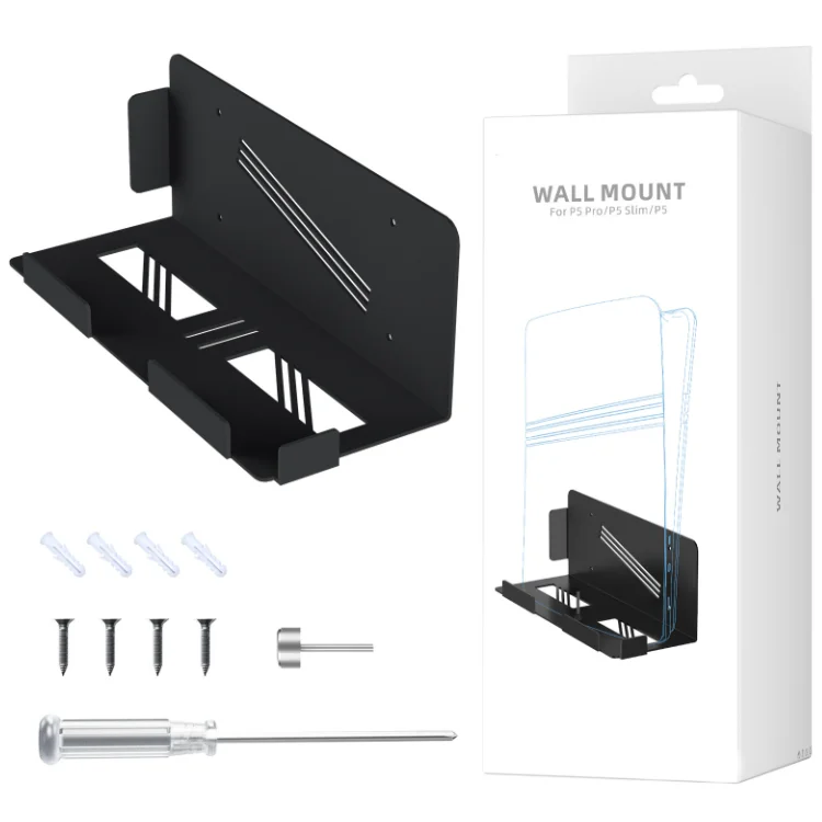 Game Console Storage Rack Wall Display For PS5/PS5 Pro/PS5 Slim Metal Bracket