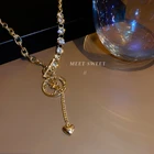 Heart Fast Delivery New Style Golden Caryatids Pendant Fashion Loving Heart Lady Necklace