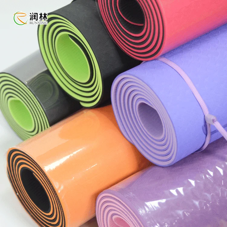 Non Slip 100% TPE Fitness Yoga Mat Washable Waterproof 4mm 6mm 8mm 10mm 7