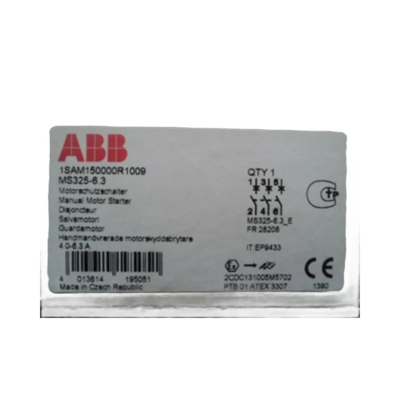 Original ABB Motor Starter MS325-6.3 (4-6.3A) MS325-6.3 (4-6.3A)