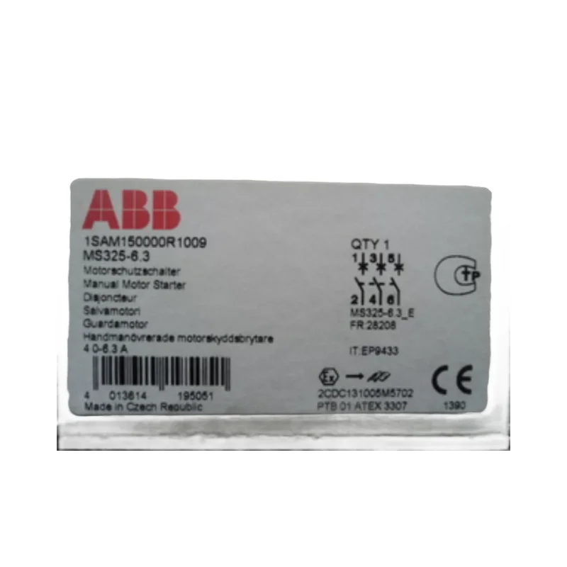 Abb Motor Starter 3 Pole Motor Starter  Price  MS325-6.3  4 - 6.3A Original Genuine Product