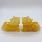 Jade Jadejadejade 2020 Hot Retail And Wholesale Popular Yellow Jade Pixiu 1 Pair For Decoration