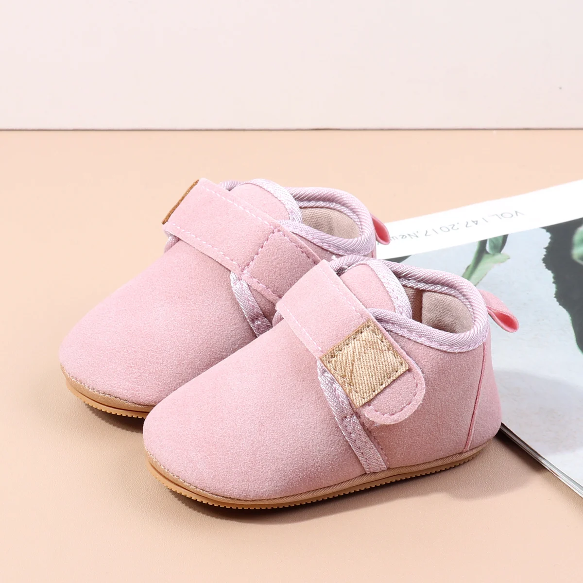 Soft PU Anti-Slip TPR Sole Hand-Sewed Pre-Walking Flat Spring/Autumn Shoes Light Breathable 2025 High Quality Baby Sneaker factory