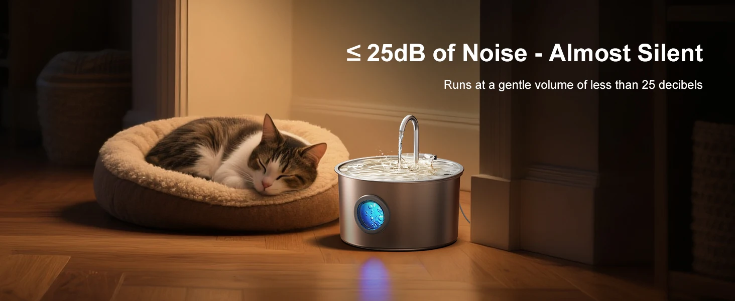 cat drinking fountain