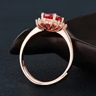 Jewelry European And American Red Corundum Ring Ladies Rose Gold Open Jewelry Jewelry Wholesale