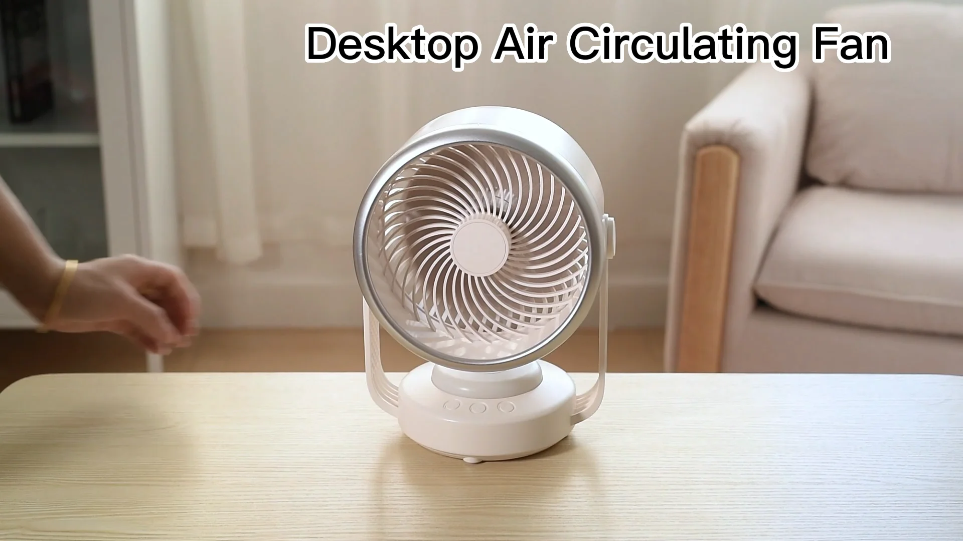 New Arrival Portable Rechargeable Air Circulation Fan With Led