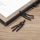 Earrings New Design Tassel Earrings Black Glass Personalized Mystery Earrings Tassel Earrings