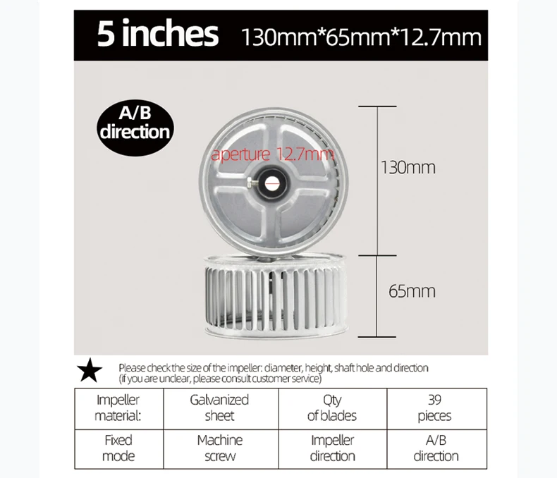 Blower, Centrifugal, Galvanized sheet, 5 inch - detail 16
