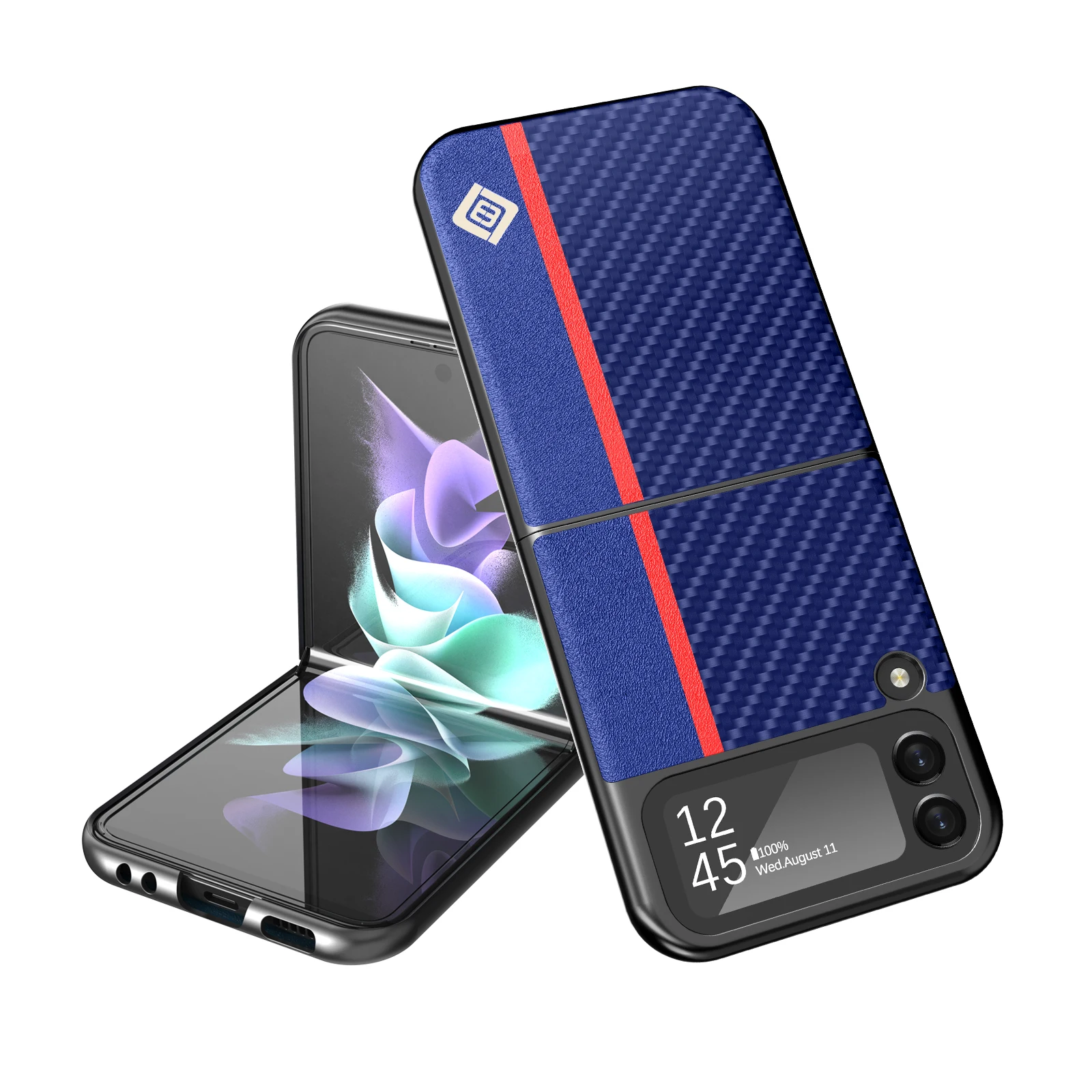 New arrivals Carbon Fiber Flip Ultra thin foldable screen Phone Case Cover for Samsung z flip 4 5G