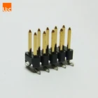 Gold Plated 2.54 Mm Male Pin Header Selective Gold Sn Plating High Temperature Solder Insultion Area Plated