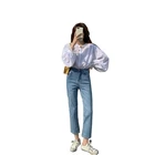 Jean Jeans Factory Directly Sell Light Blue Ladies Jean Trousers Ladys Skinny Jeans Trouser For Lady's