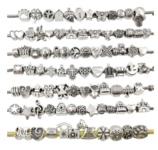 big hole rhinestone Enamel Vintage metal alloy Spacer beads for snake chain Rope Jewelry component accessories.png