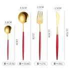 Cutlery Set 4 Pieces Portuguese Stainless Steel Cutlery Set With Gift Box Knife Fork Spoon Set