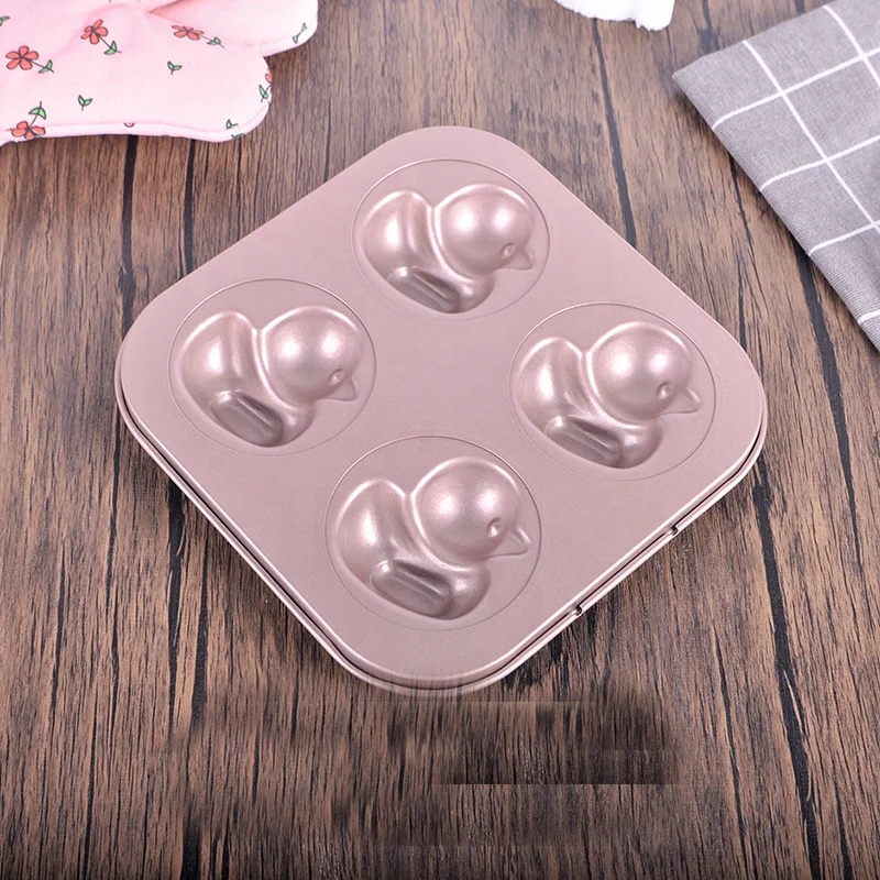 4 6 9 12 cavities duck animals shaped baking oven high quality carbon steel cake baking tray DIY pastry bread mold cake pan