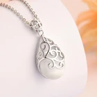 Jewelry Stone SKA Jewelry Cz Water Drop 925 Silver Necklace Stone Necklaces Crystal Necklace Pendant