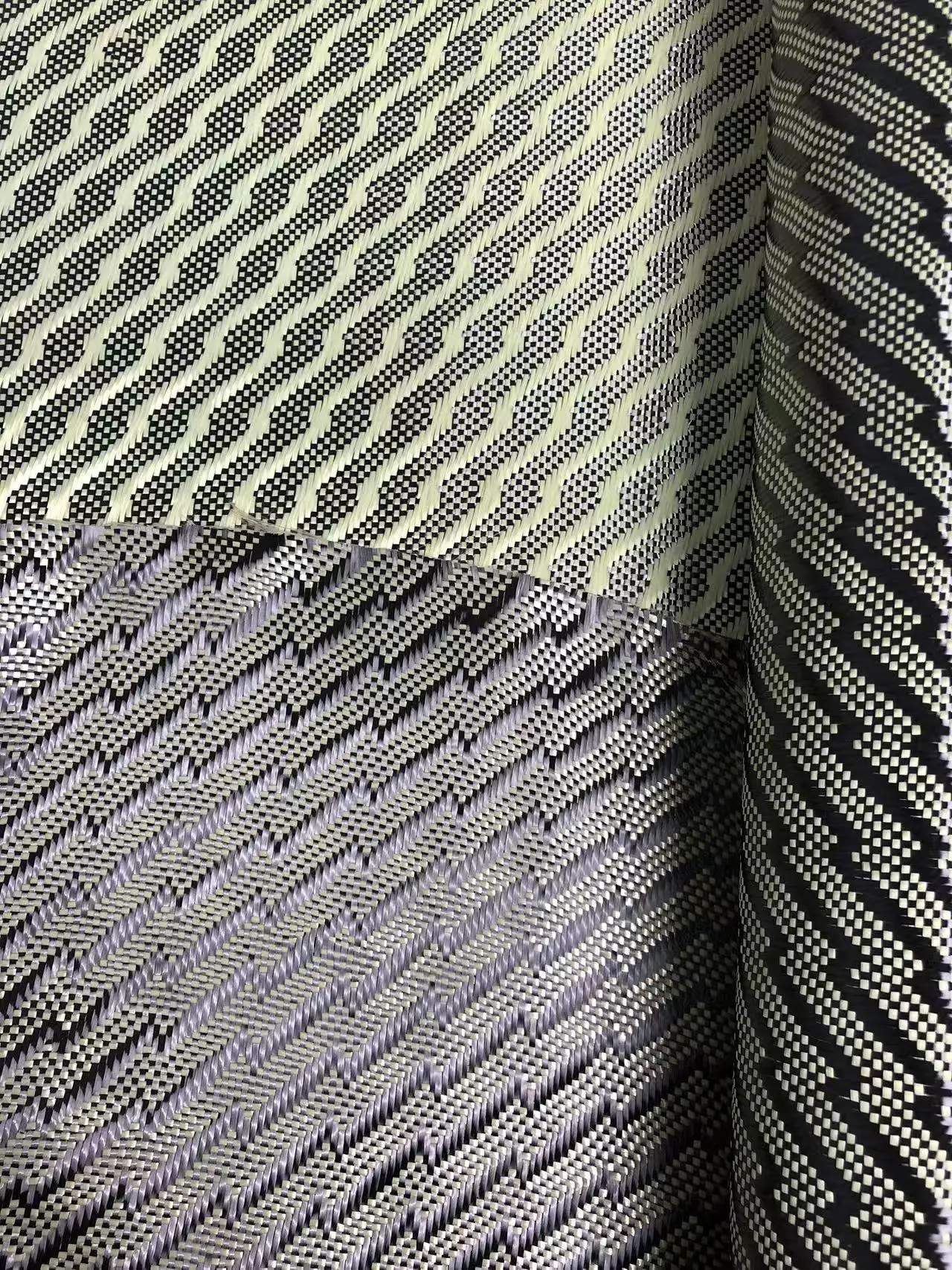 3k 240G Custom 3d Jacquard Lightning Pattern Yellow Carbon Fiber Fabric 3k 240G Custom 3d Jacquard Lightning Pattern Yellow Carbon Fiber Fabric