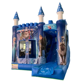 Fantasy themed princess inflatable castle combo with slide most popular inflatable attraction for kids birthday parties event