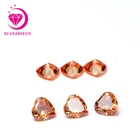 Cubic Zirconia Heart Good Quality Heart-shaped Cut Champagne Color Aaaaa Cubic Zirconia Jewelry