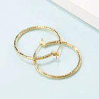 Earrings Custom 28Mm 40Mm Flower Clip On Earrings Gold Plated Copper Big Oversize Gold Hoop Earrings For Women