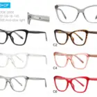 Blue Hot Selling Woman TR90 In Stock Cateye RTS Anti Blue Light Optical Glasses