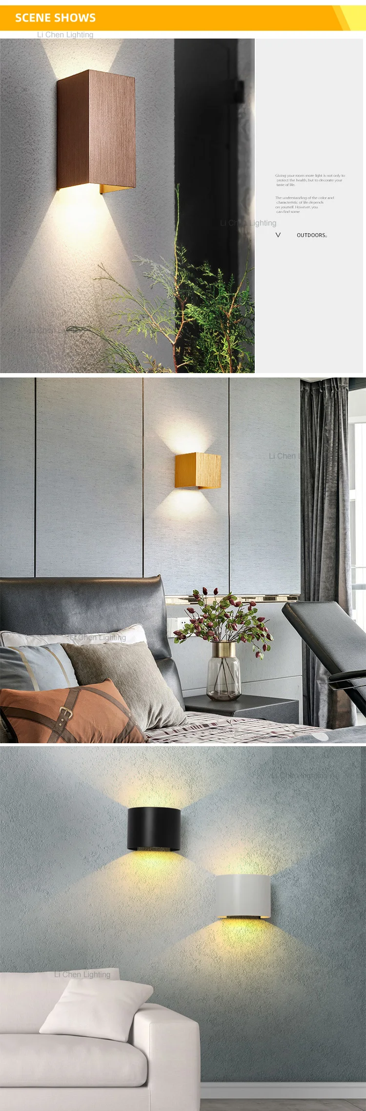 bd17 waterproof led wall light for bedroom sconce outdoor lighting ip65 adjustable lighting angle -4