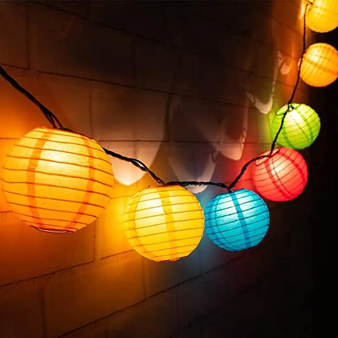 hanging lantern string lights