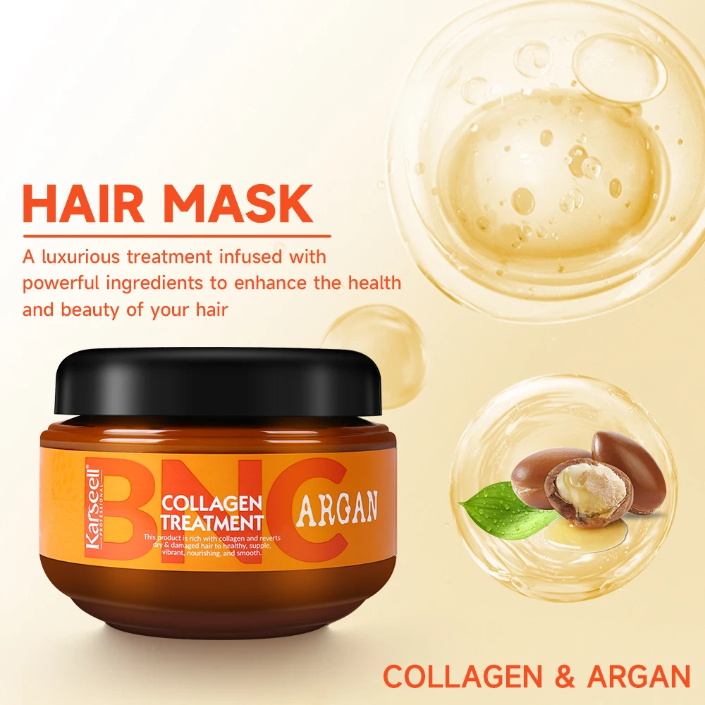 Private Label Custom Smoothing Keratin Curly Hair Treatment Cream Argan Oil Hair Mask