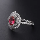 Gemstone Precious Gemstone 925 Sterling Silver Spinel Natural Garnet Luxury Ruby Ring For Wedding