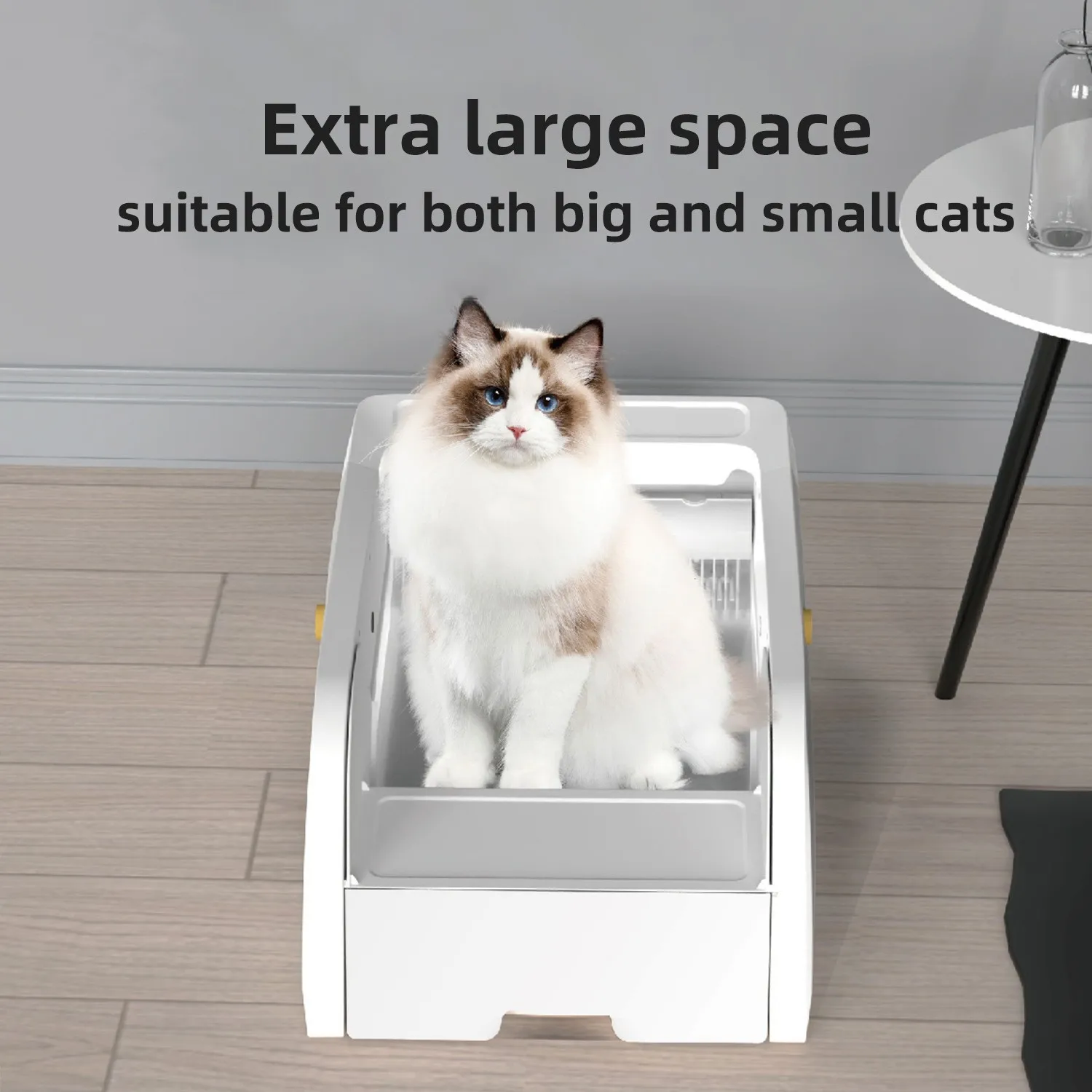 Hot Sale APP Smart Semi Closed Cat Litter Box Drawer Design Anti Spill Hands Free Cat Litter Pan Pet Products factory