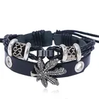 Bangle New Arrivals Hot Sale Fashion Alloy Maple Leaf Bracelets Weave Bangle Bracelet