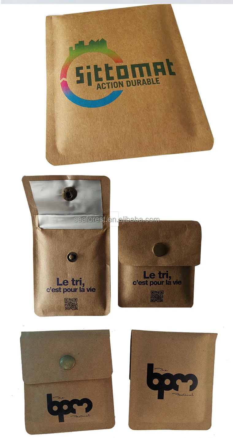 Custom Eco Friendly Recycled Kraft Paper Pocket Ashtray Cigarette Ash