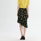 Skirt Midi Skirt Women Floral Print Summer Casual Bodycon Invisble Zipper Ruffle Ladies Knee Midi Wrap Skirt