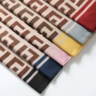 Scarf Factory Wholesale F Design Pattern Polyester Cashmere Hijab Shawl Soft Warm Square Scarf