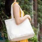 Recycled Bag Tote Cotton Bag Custom Logo Design Recycled Cotton Canvas Grocery Tote Shopping Bag