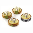 Stainless Steel E-PIN Stainless Steel 5 Pcs Double Rolled Edges Circular Round Tart Rings