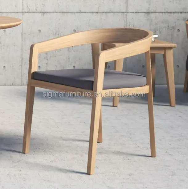 Villia garden sunroom furniture outdoor set patio teak wood dining table and chairs dining room set