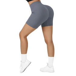 Custom Logo Summer Fitness Yoga Wear Breathable Tights High Waist Tummy Control Women Print Scrunch Butt Seamless Short Leggings