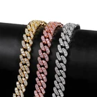 Jewelry Wholesale Diamond Cuban Link Chain Bling Necklace Gold Plated Iced Out Miami Women Jewelry Necklace
