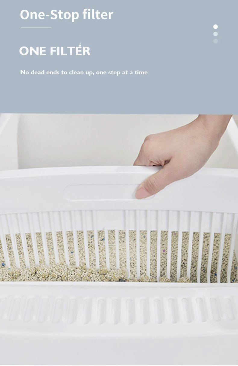 New High Quality Easy to Clean Waste Disposal Cat Litter Box Semi Automatic Cleaning and Deodorizing Cat Toilet Pet Supplies supplier