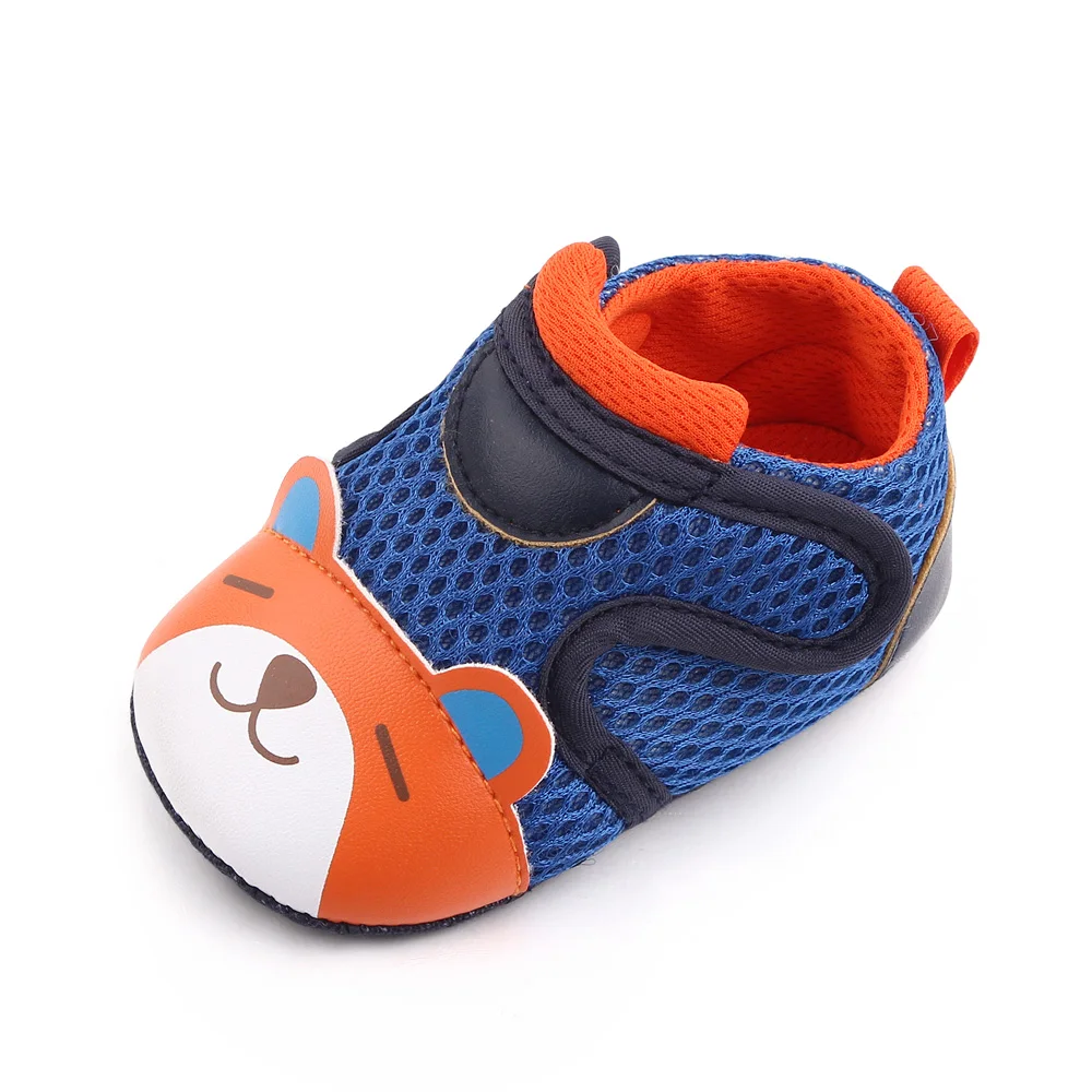 Cartoon Squint Eyes Bear Mesh Fabric Breathable Soft Soled Baby Cute Casual Toddler Shoes factory
