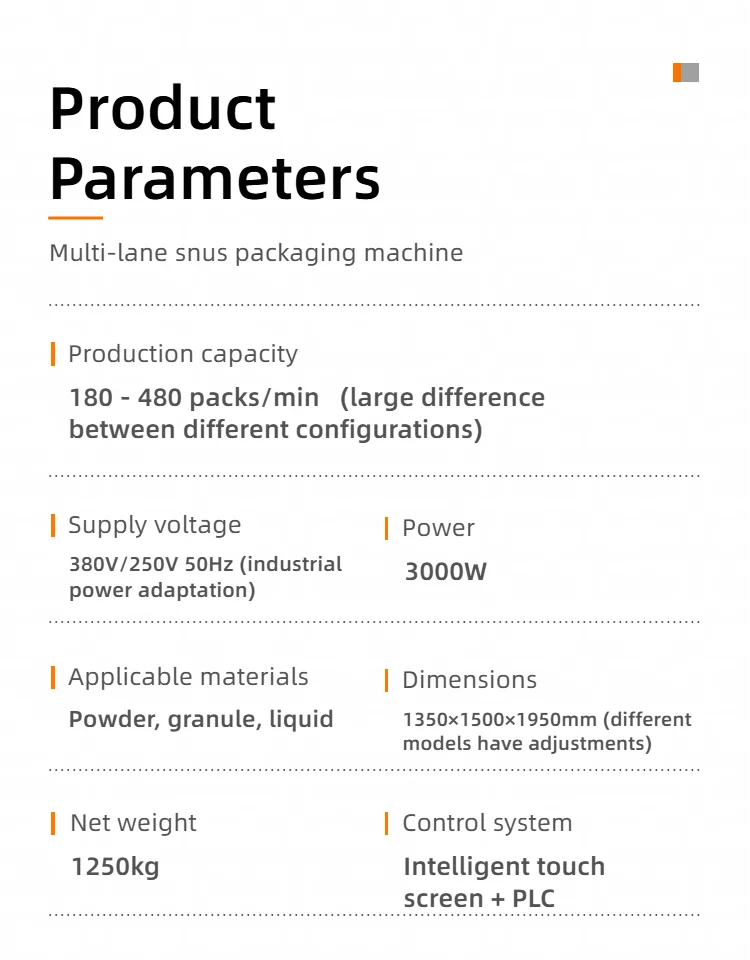 Fully Automatic Multi Lane Packing Machine with 30-50bag/min/lane Speed 1900*1150*1850mm Dimensions and 1 Year Warranty