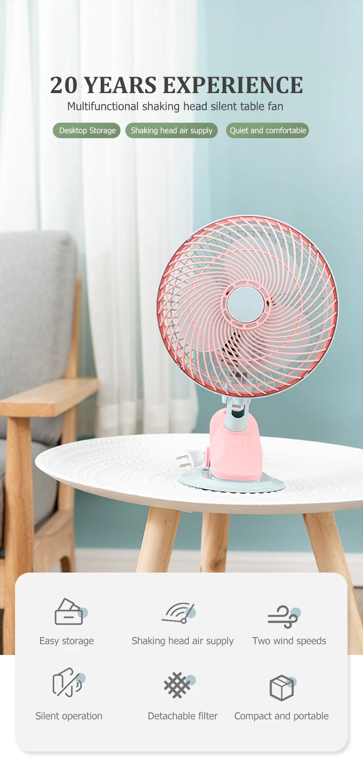 Cartable Home Use Fan, 220, Electric - detail 8